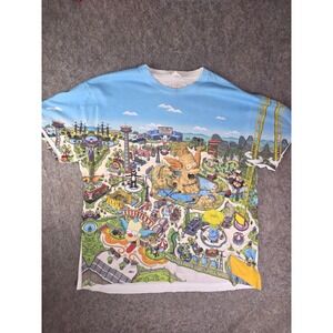 Universal Studios The Simpsons Krustyland Graphic Tee T Shirt Size XL DISTRESSED